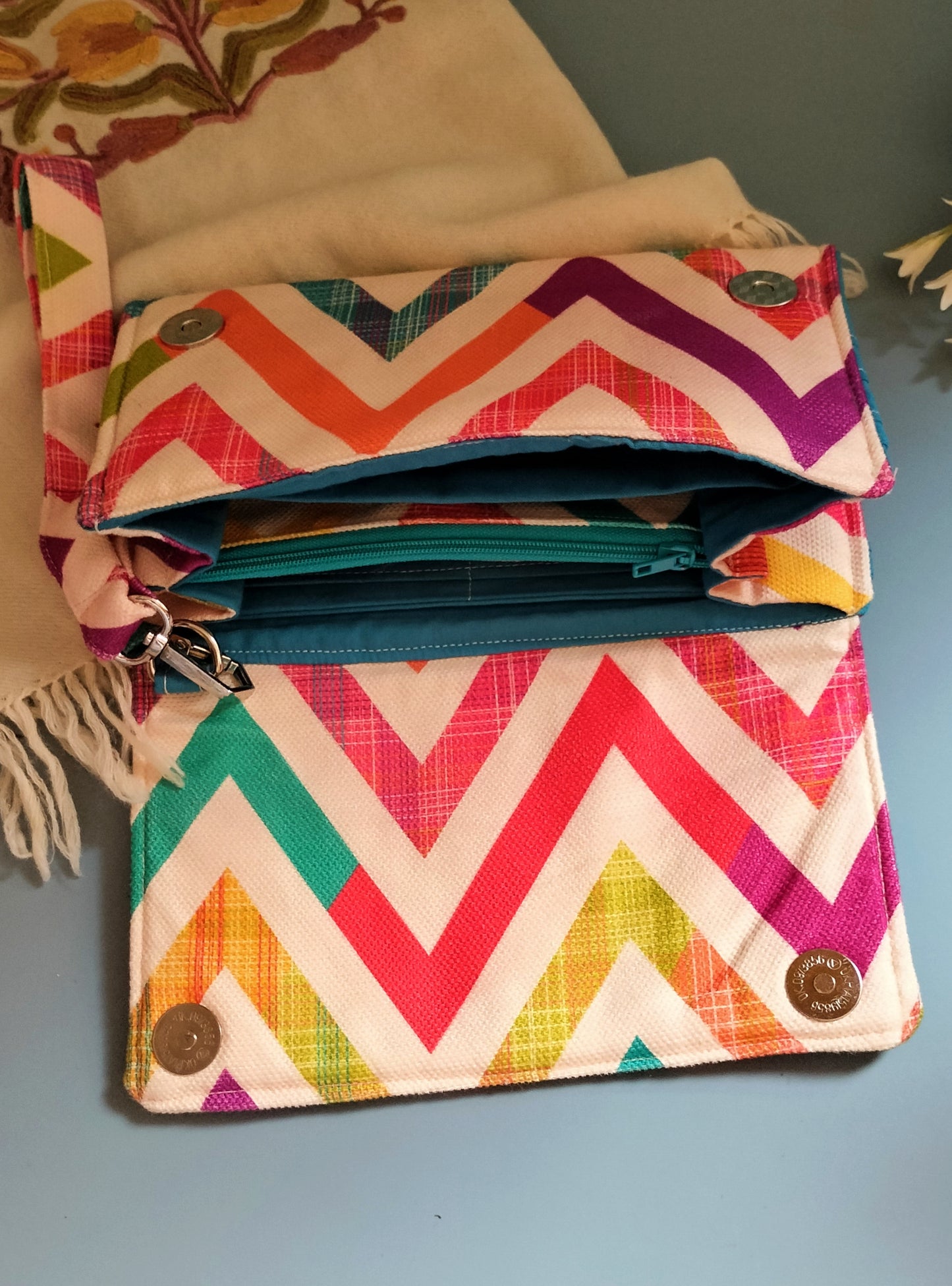 Colorful Zigzag  Large Wallet 20*12cm