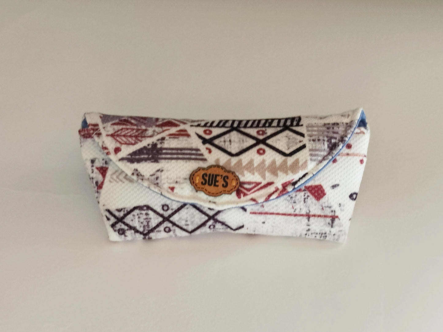 White geometric Glasses Case