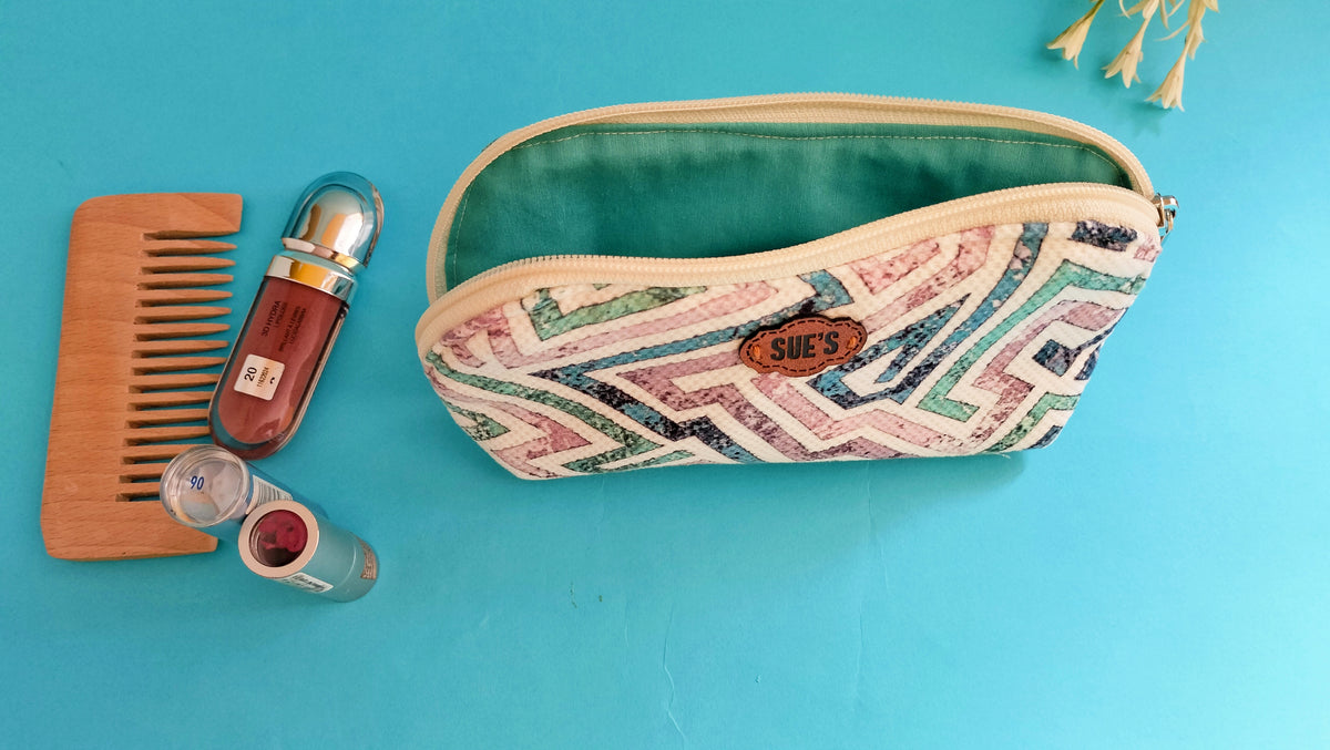 Geometric Makeup bag