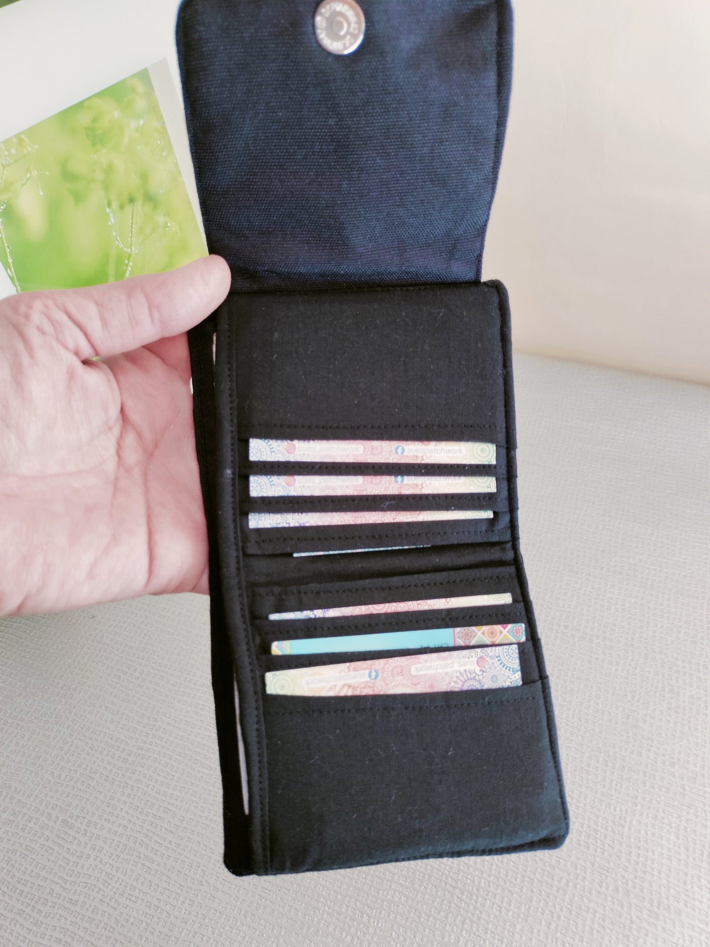 Black  small Wallet 12*11cm محفظه صغيره ١٢*١١سم