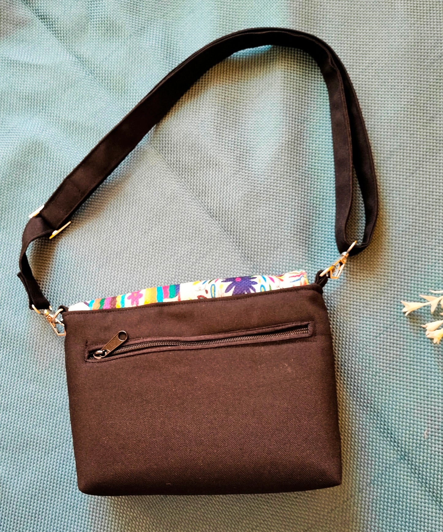 Black color small cross bag