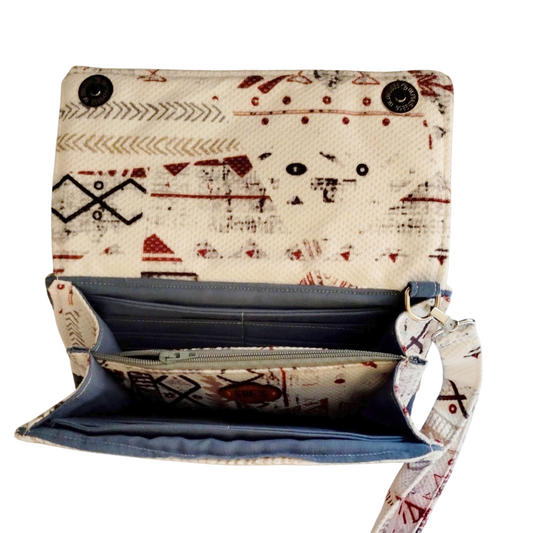 White  geometric big  Wallet 20*12cm
