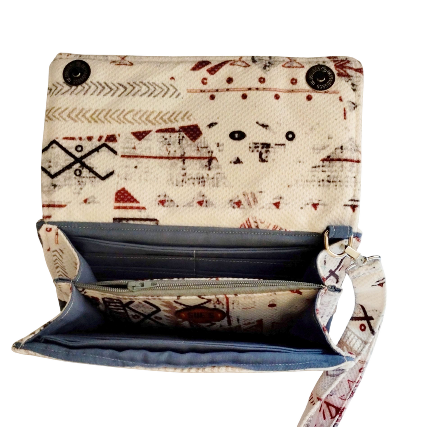 White  geometric big  Wallet 20*12cm