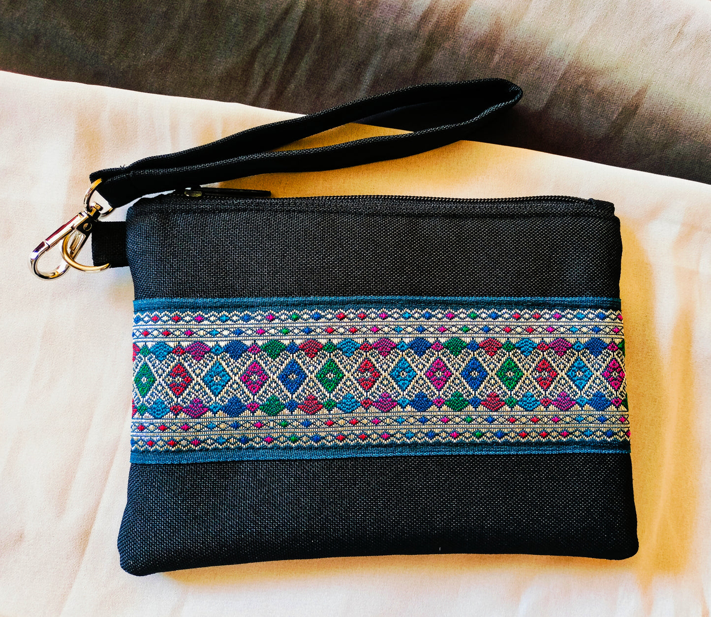 Black color   handmade wallet Clutch