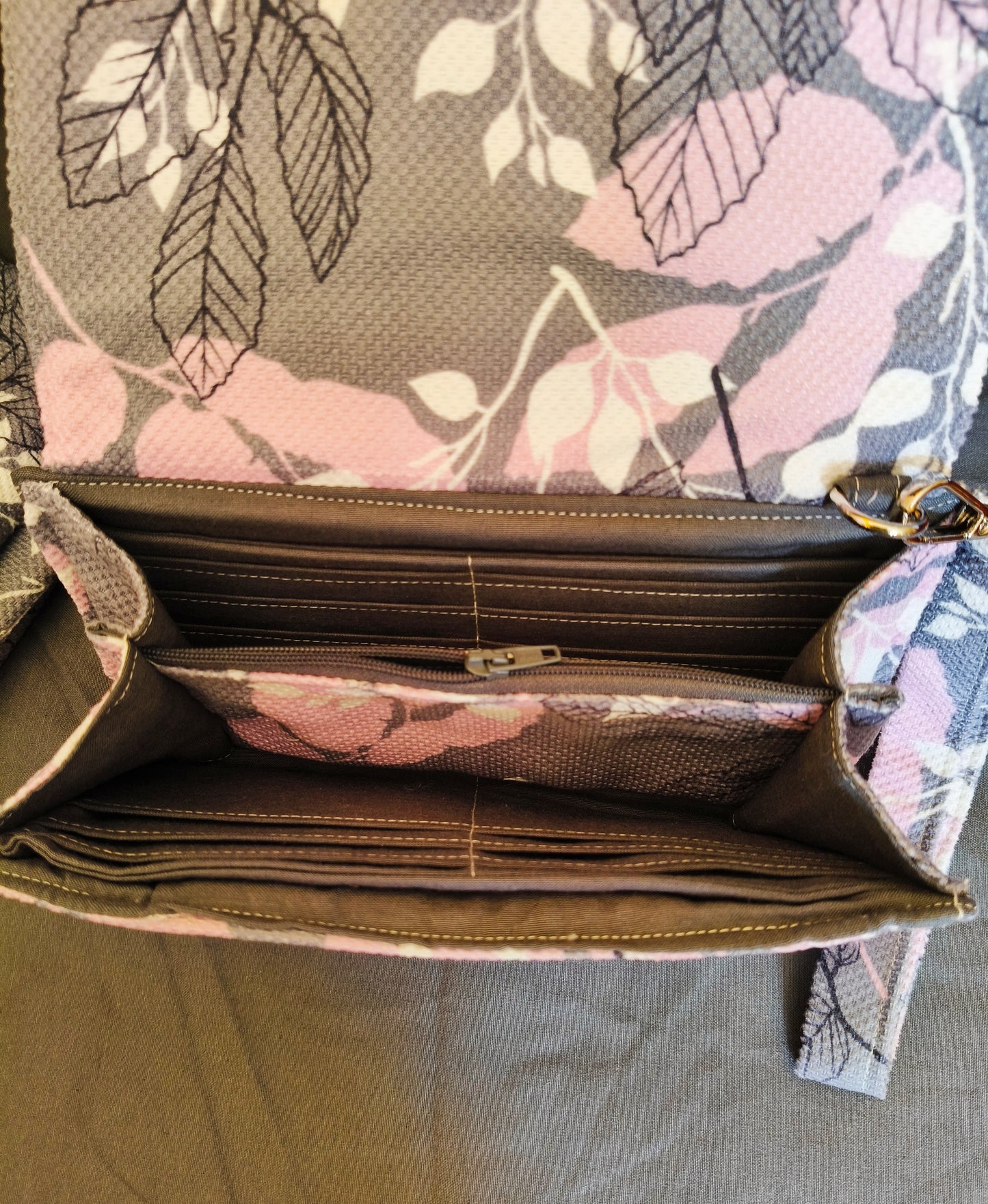 Gray &pink Large Wallet