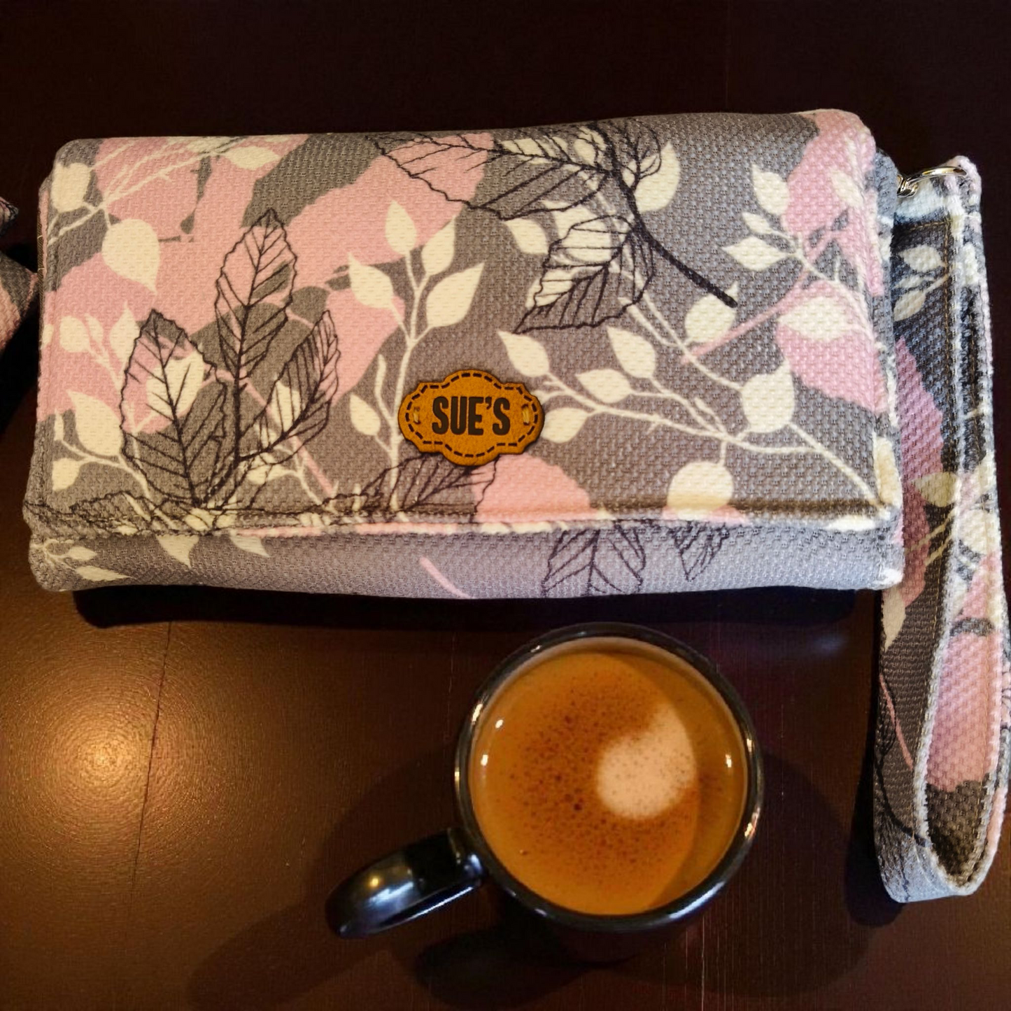 Gray &pink big Wallet