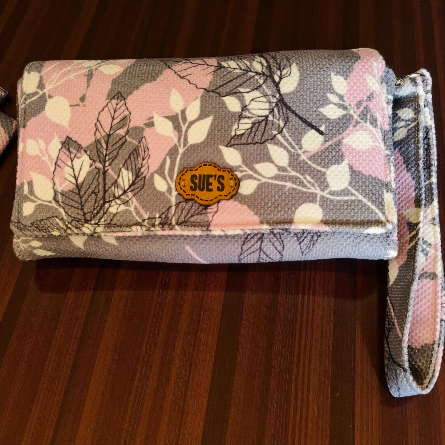 Gray &pink big Wallet