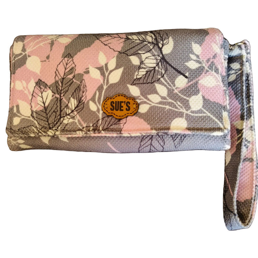 Gray &pink Large Wallet