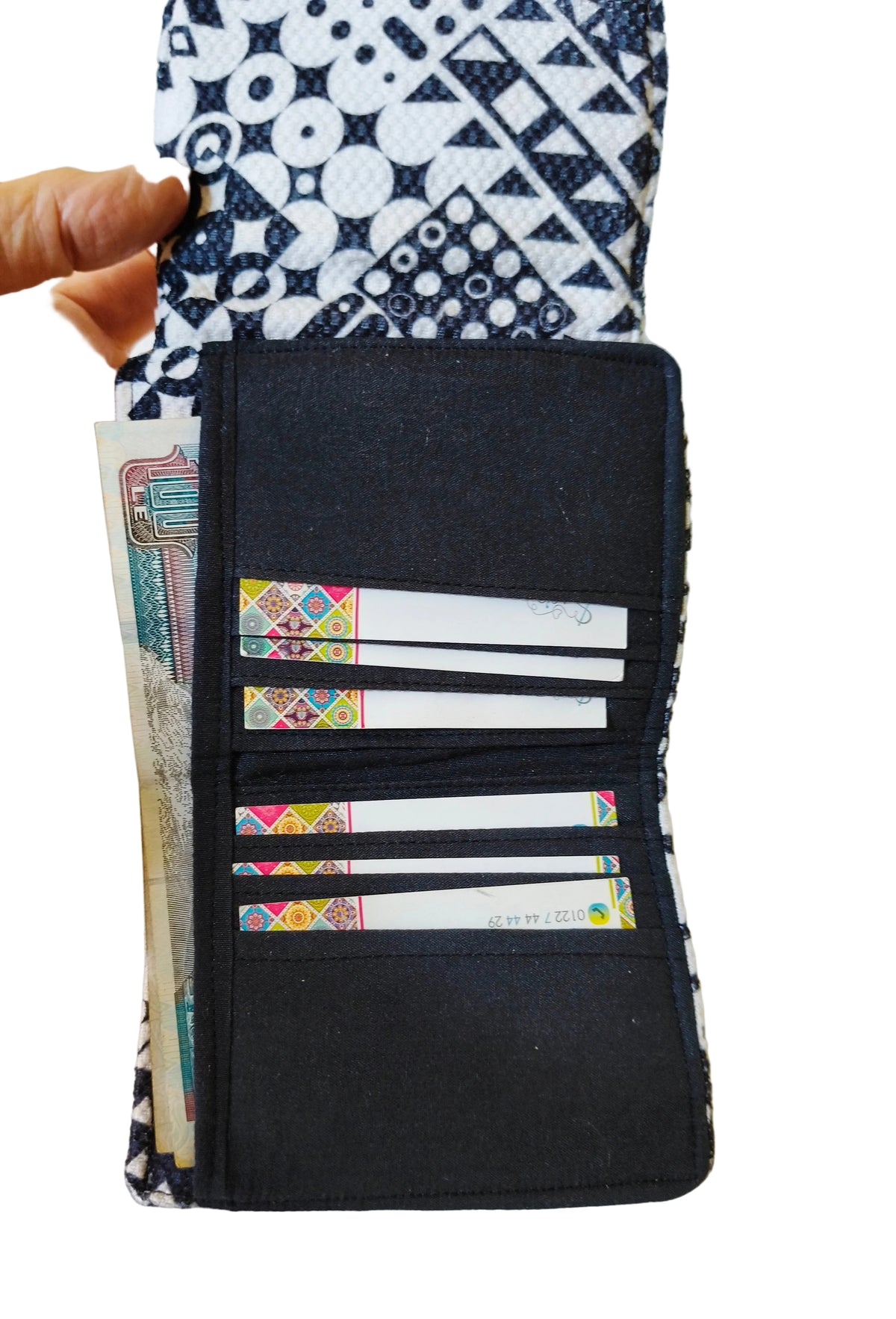 Black and white Small Wallet 12*11 cm