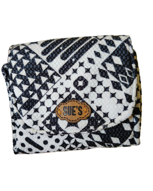 Black and white Small Wallet 12*11 cm