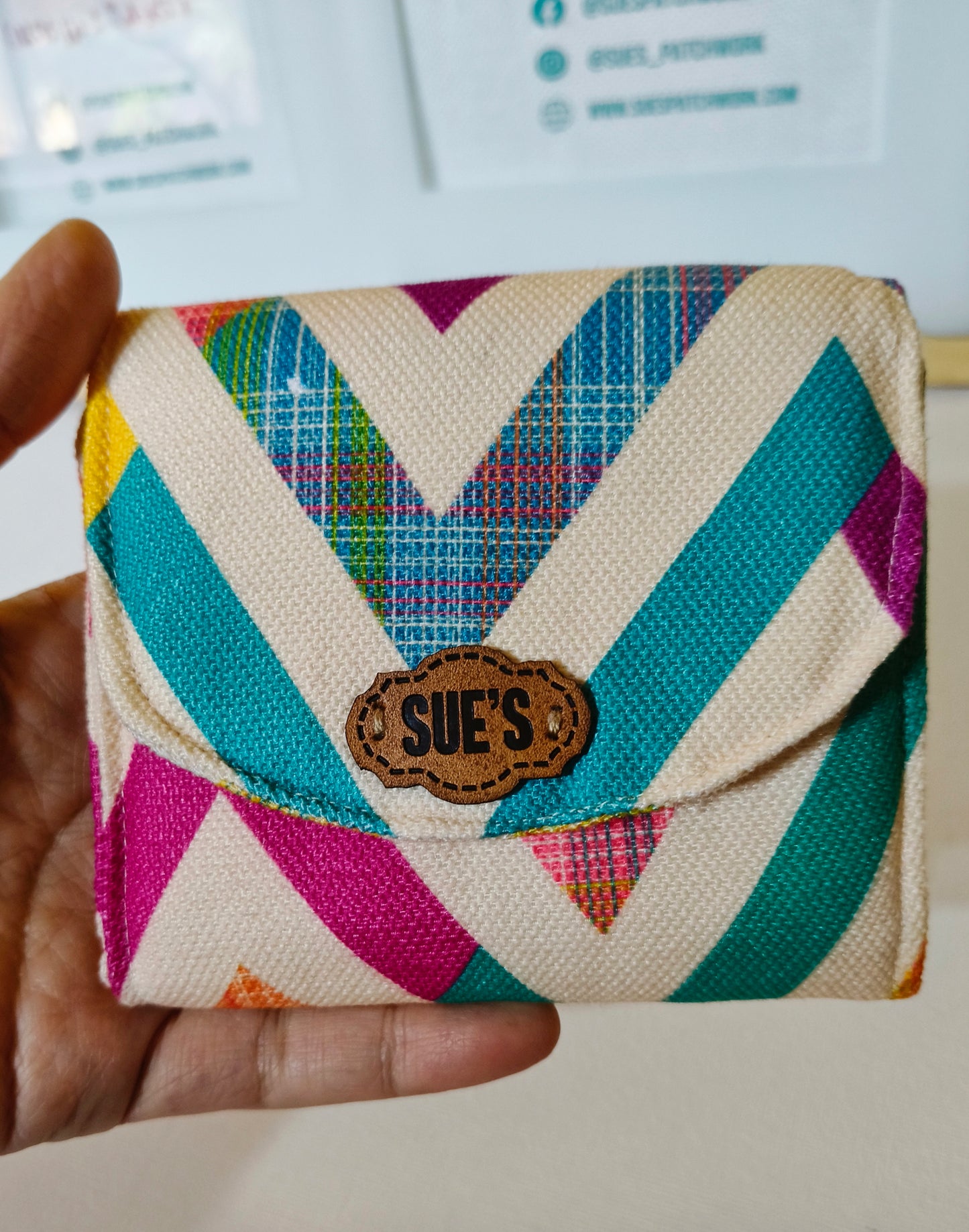 Zigzag color card Wallet 12*11 cm