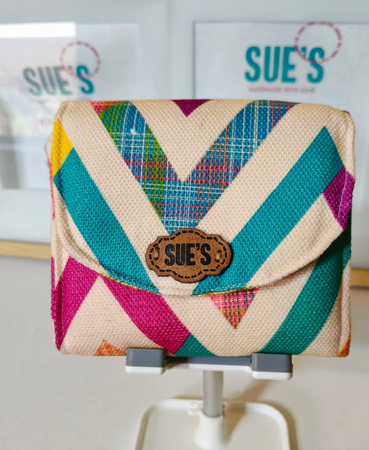 Zigzag color card Wallet 12*11 cm