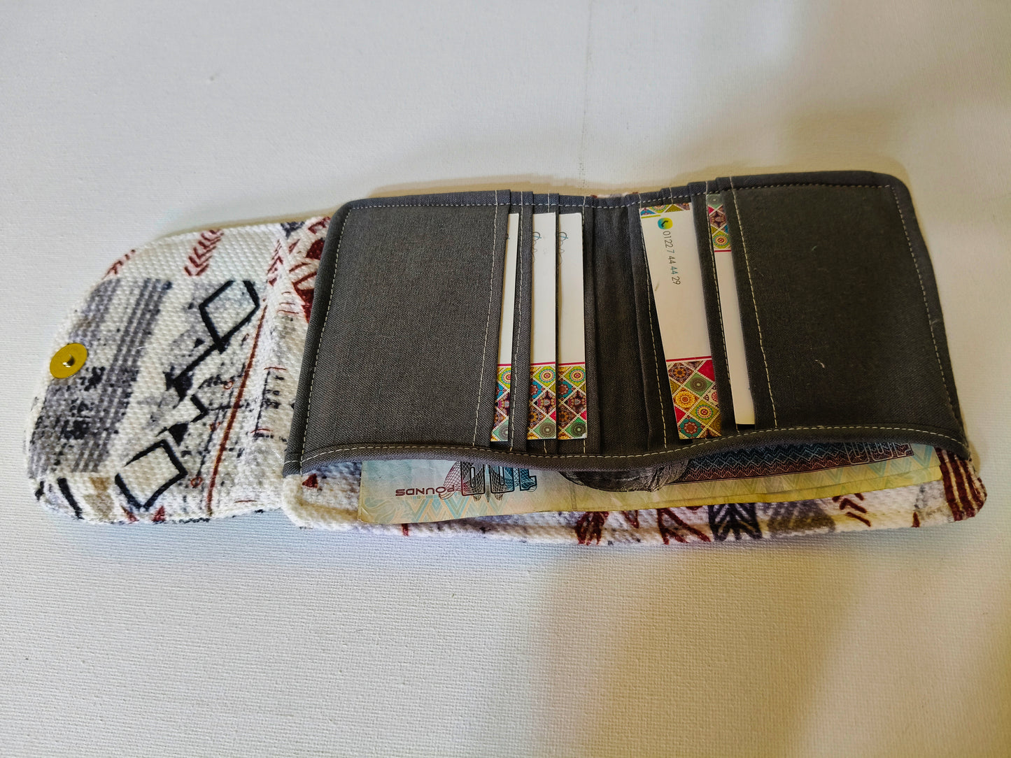 White Geometric  card Wallet 12*11cm