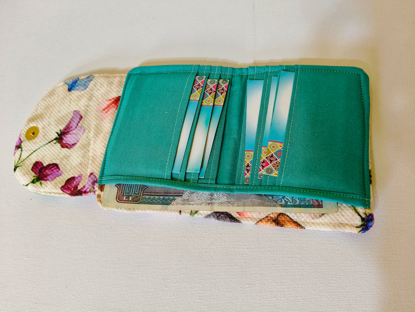 simple flower small Wallet 12*11cm