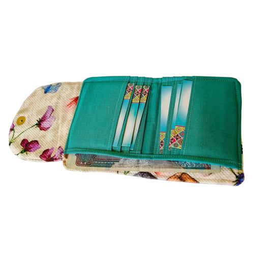 simple flower small Wallet 12*11cm