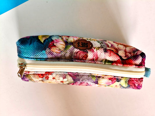 Flower garden pencil case size 21width*6cm long*7cm depth
