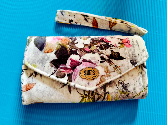 Floral Velvet big Wallet