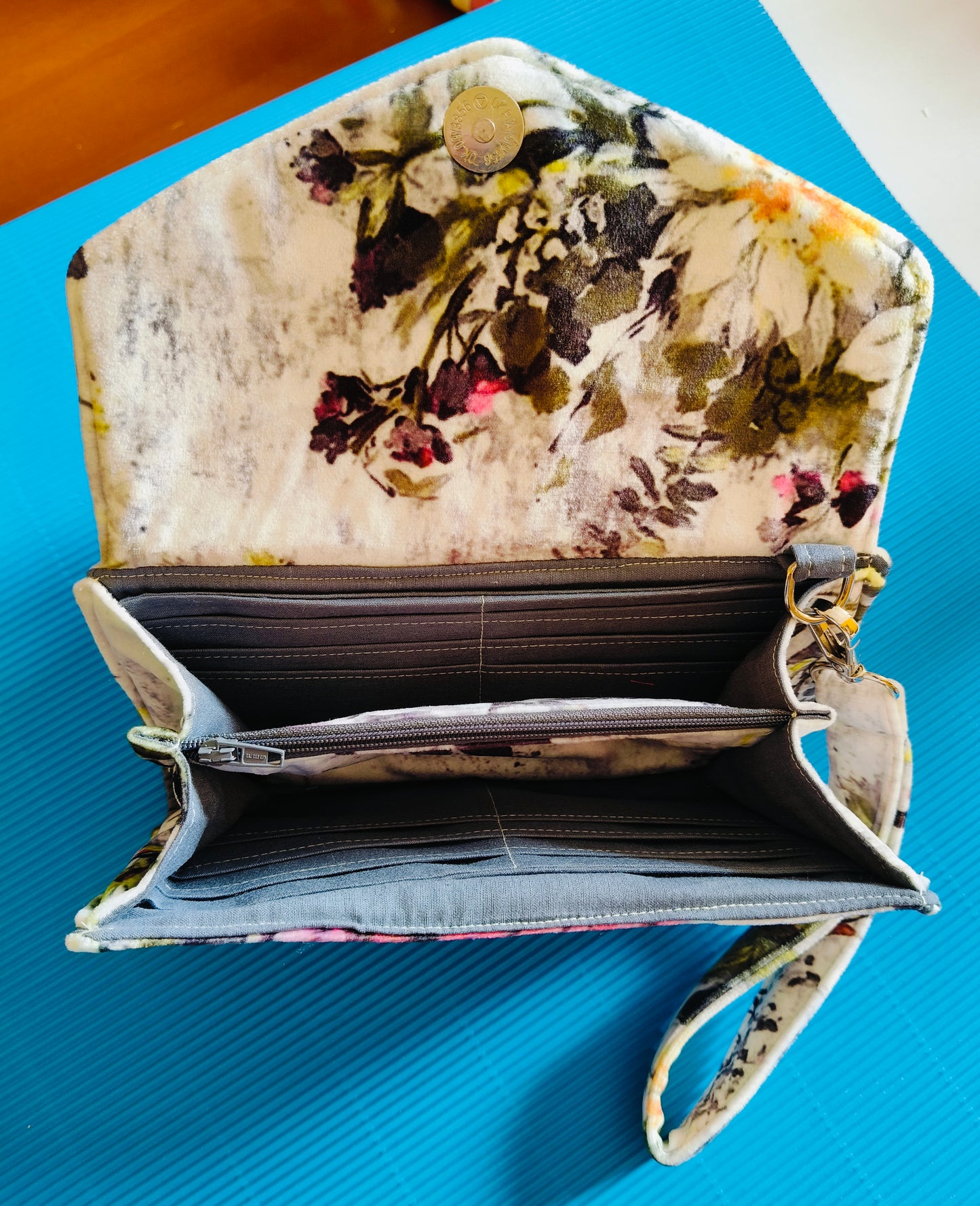 Floral Velvet big Wallet