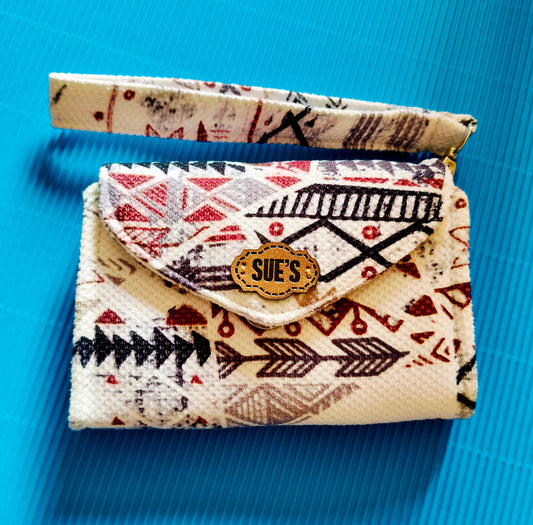 White Geometric small Wallet 14*11cm