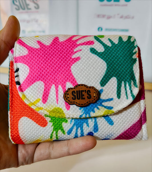color splash card Wallet 12*11 cm