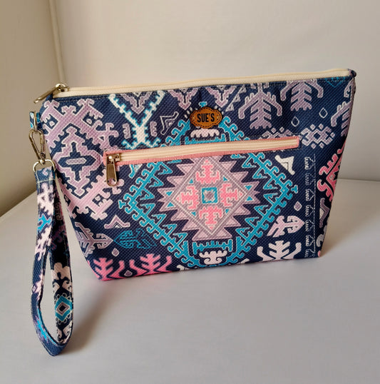 Deep blue geometric Clutch 30*18cm