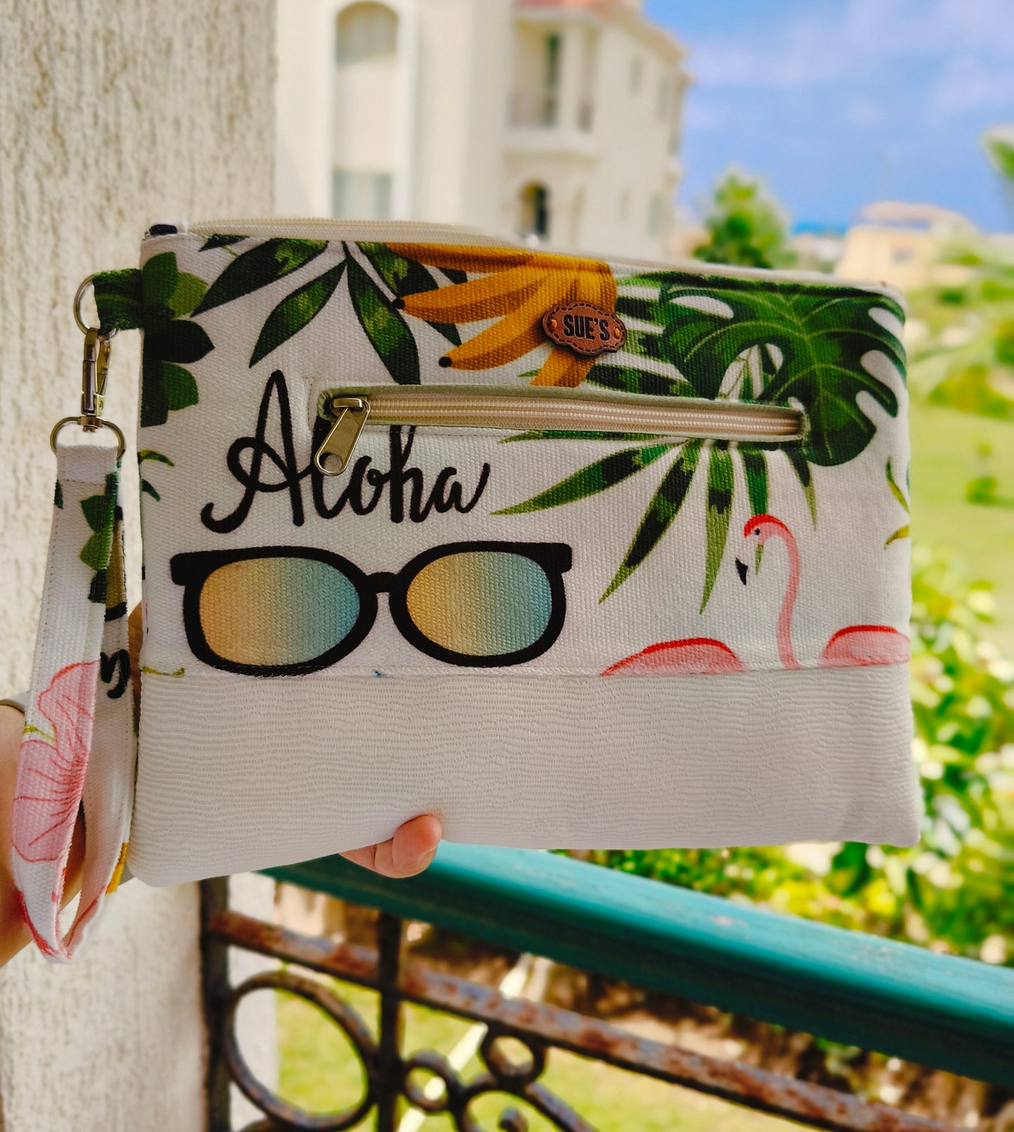 Sue's island  handmade Clutch