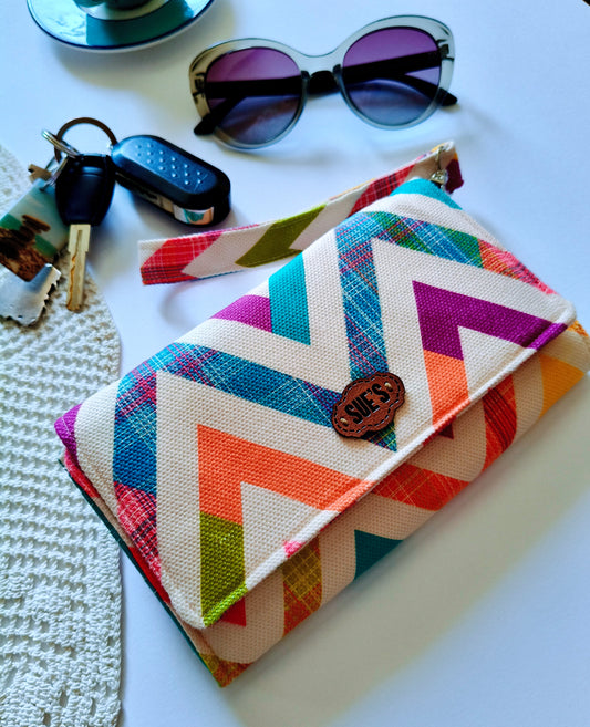Colorful Zigzag  big Wallet 20*12cm