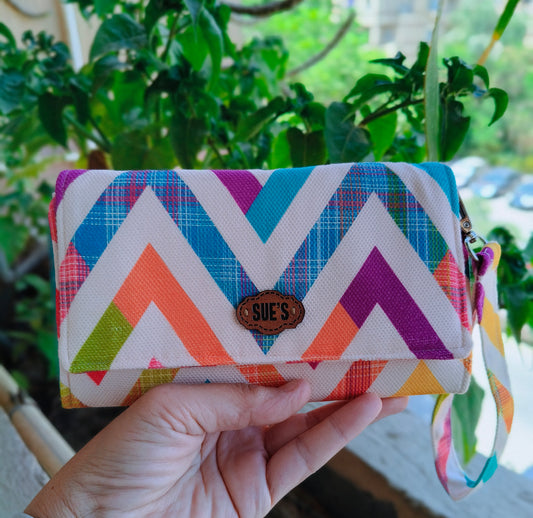 Colorful Zigzag  big Wallet 20*12cm