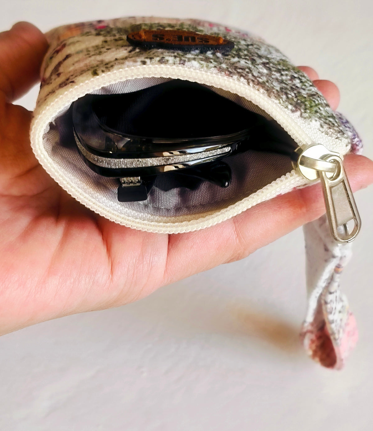 patchwork quilted long Glasses Case
