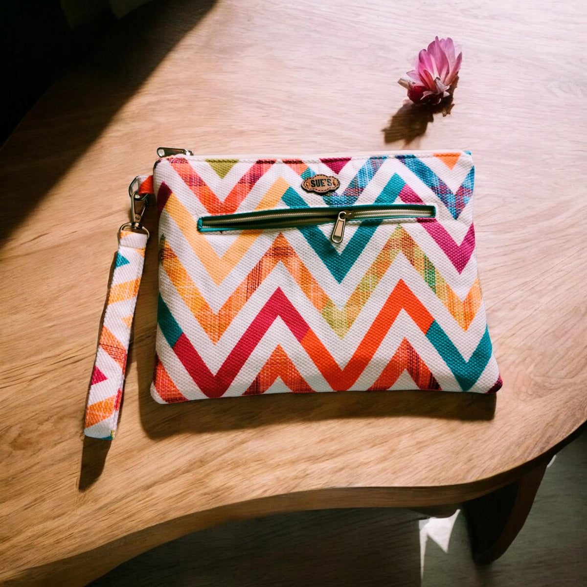 zigzag handmade Clutch