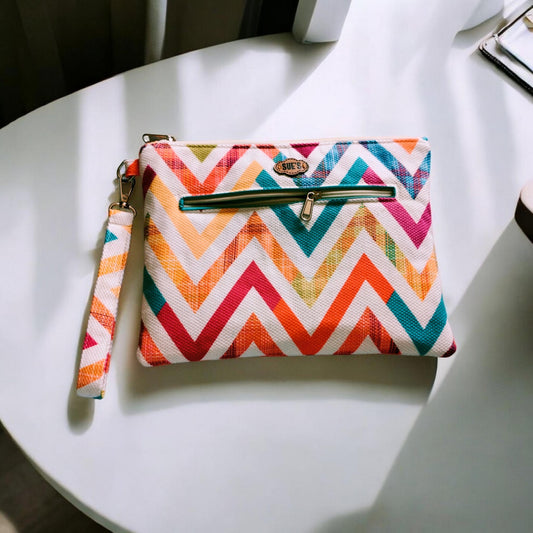 zigzag handmade Clutch