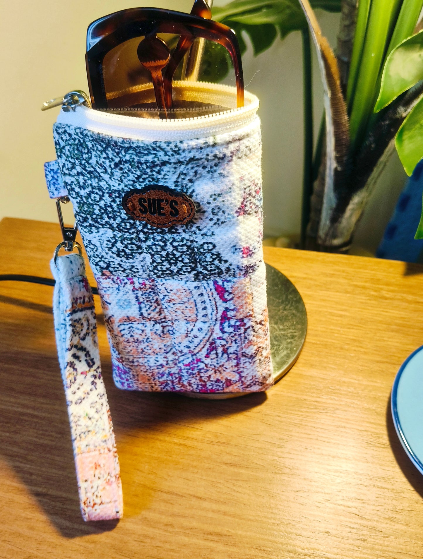 patchwork quilted long Glasses Case