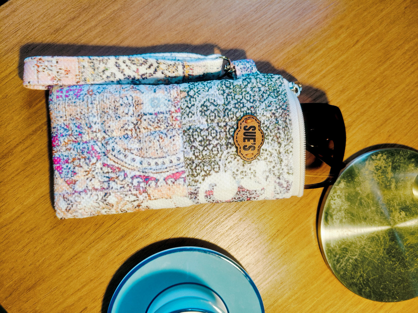patchwork quilted long Glasses Case