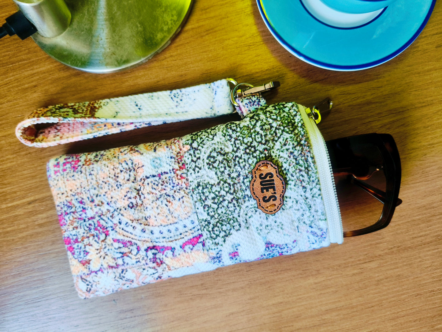 patchwork quilted long Glasses Case