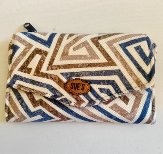 blue grace trifold wallet