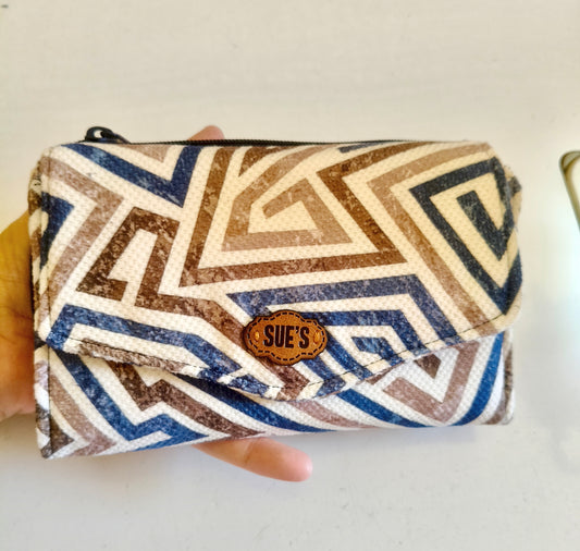 blue grace trifold wallet