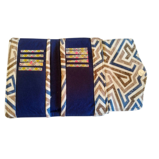 blue grace trifold wallet
