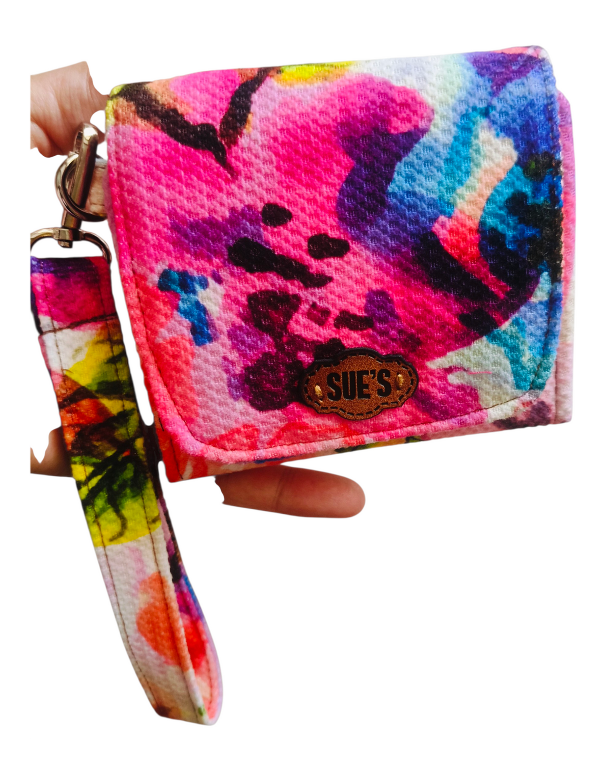 watercolor small Wallet 12*11 Cm with handle