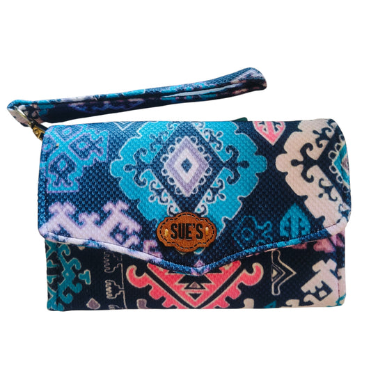 Deep Blue Geometric Medium Wallet 17*11cm