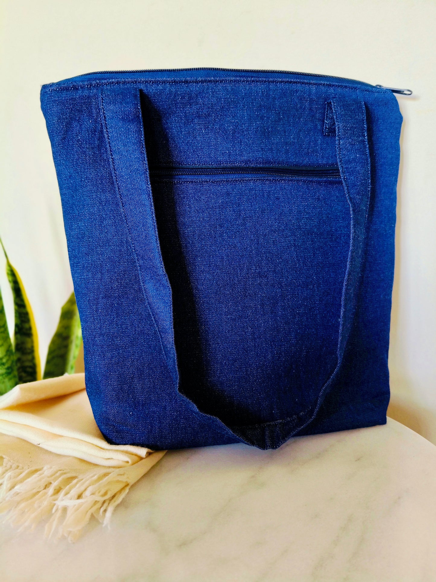 Denim Butterfly Tote Bag 40*35cm