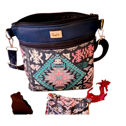 Deep Blue Medium Cross Bag 30*25cm