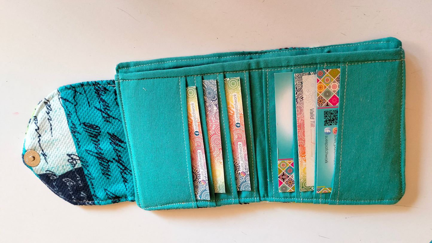 Aqua green card Wallet