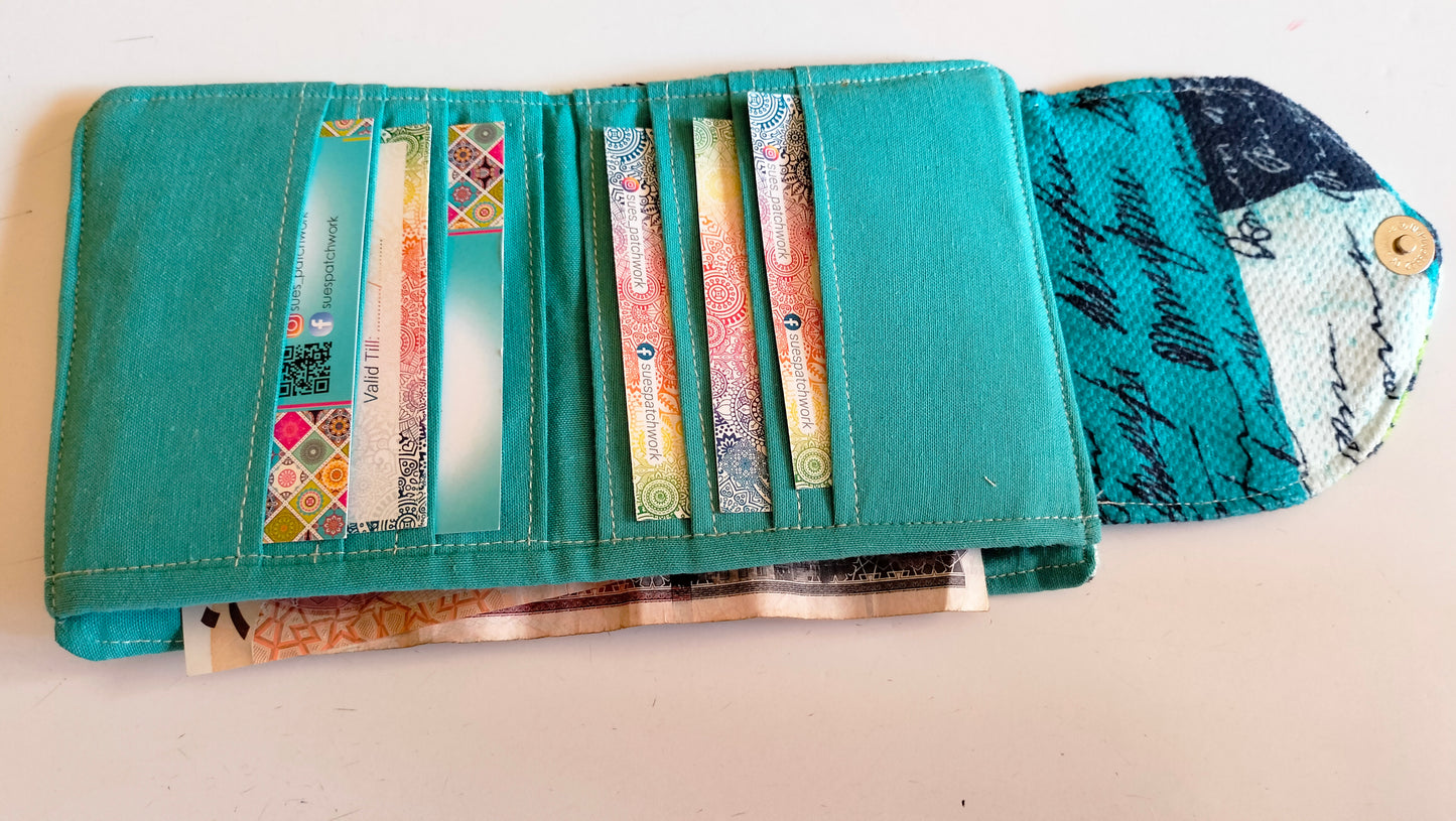 Aqua green card Wallet