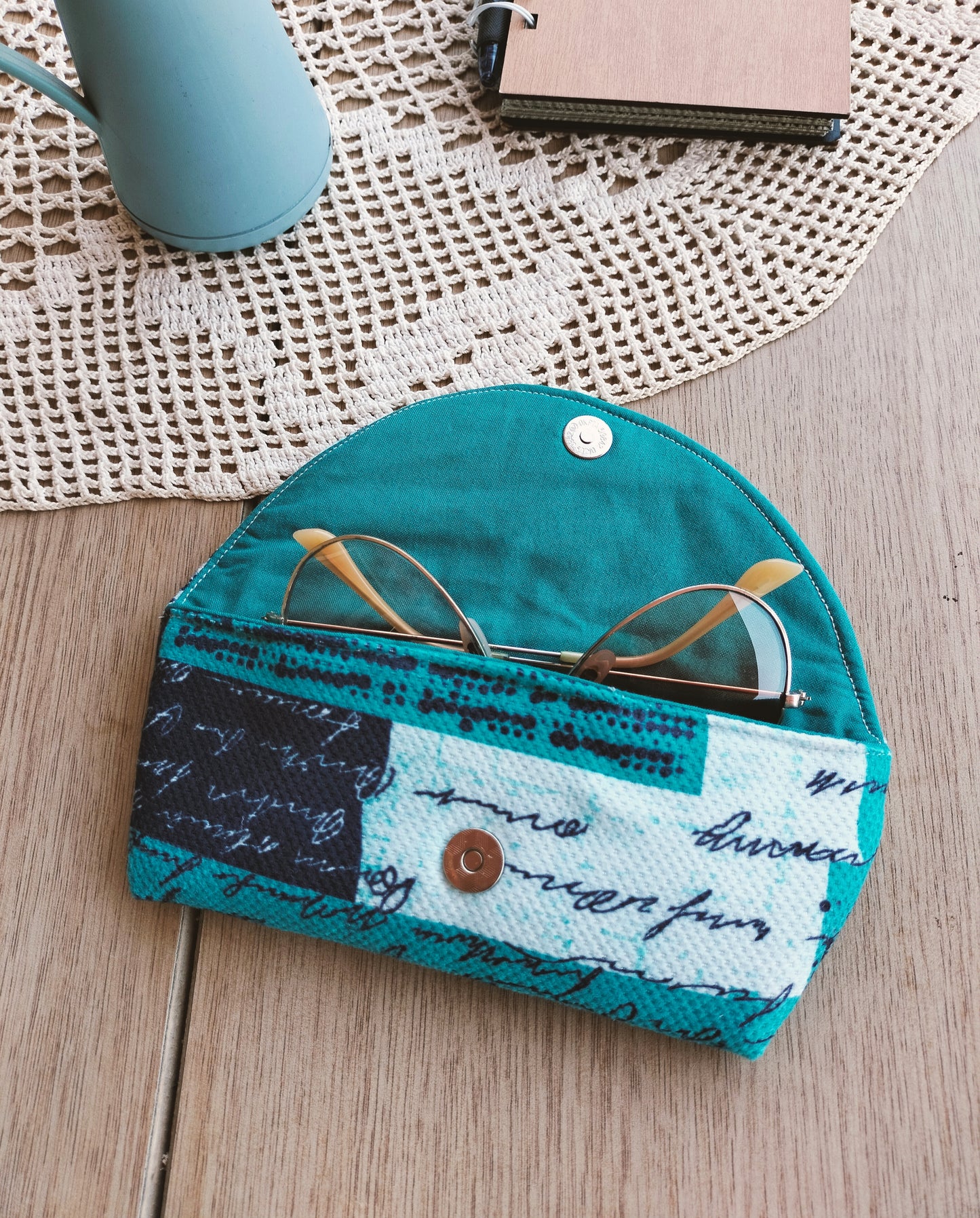 Aqua green  color  Glasses Case