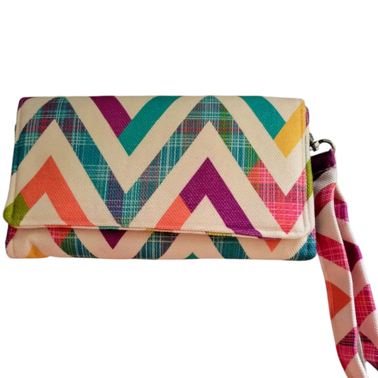 Colorful Zigzag  big Wallet 20*12cm