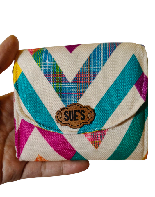 Zigzag color card Wallet 12*11 cm
