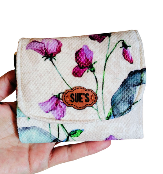 Simple flowers card Wallet 12*11 cm