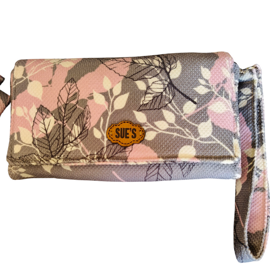 Gray &pink big Wallet