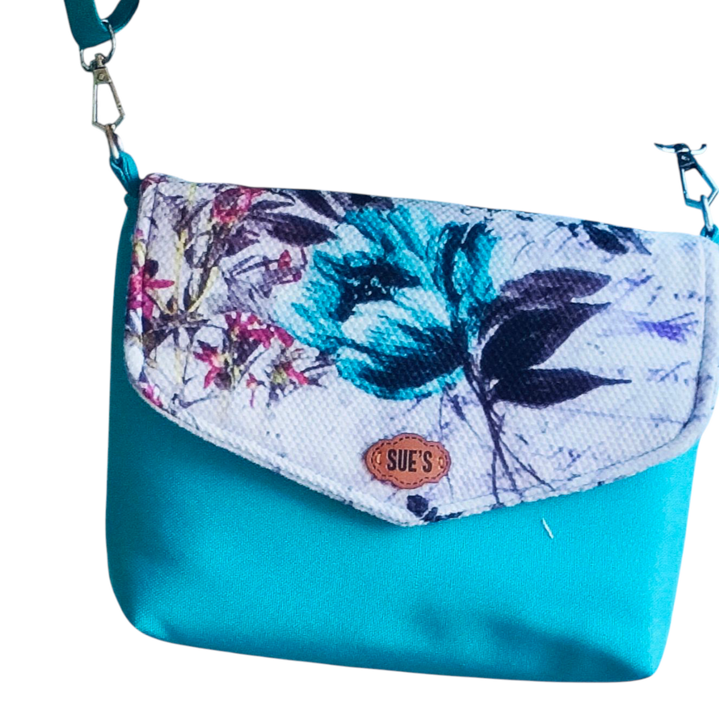 Aqua color small cross bag