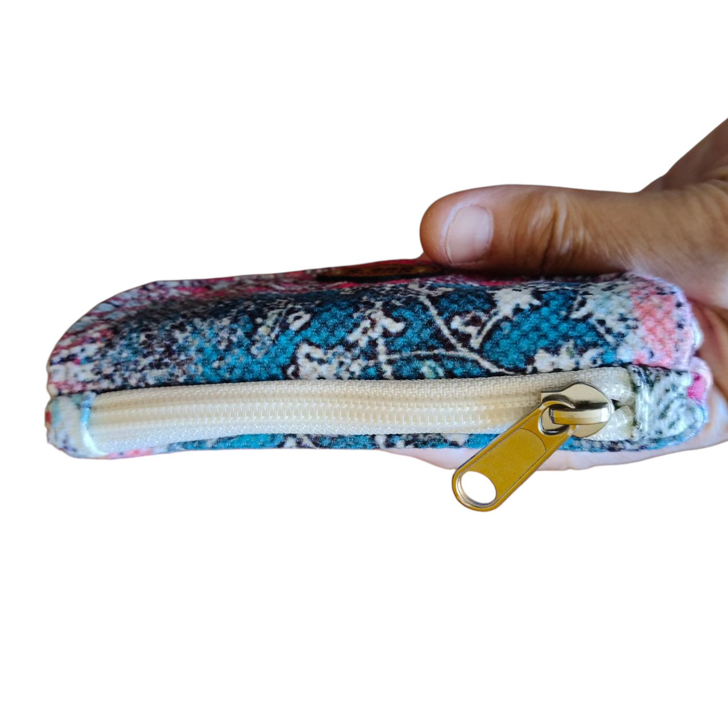 Small Oriental  pink small trifold wallet